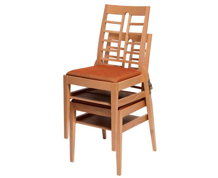 Modern Stacking Chair - Upholstered
