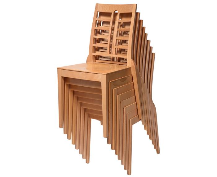 Modern Stacking Chair - Wood